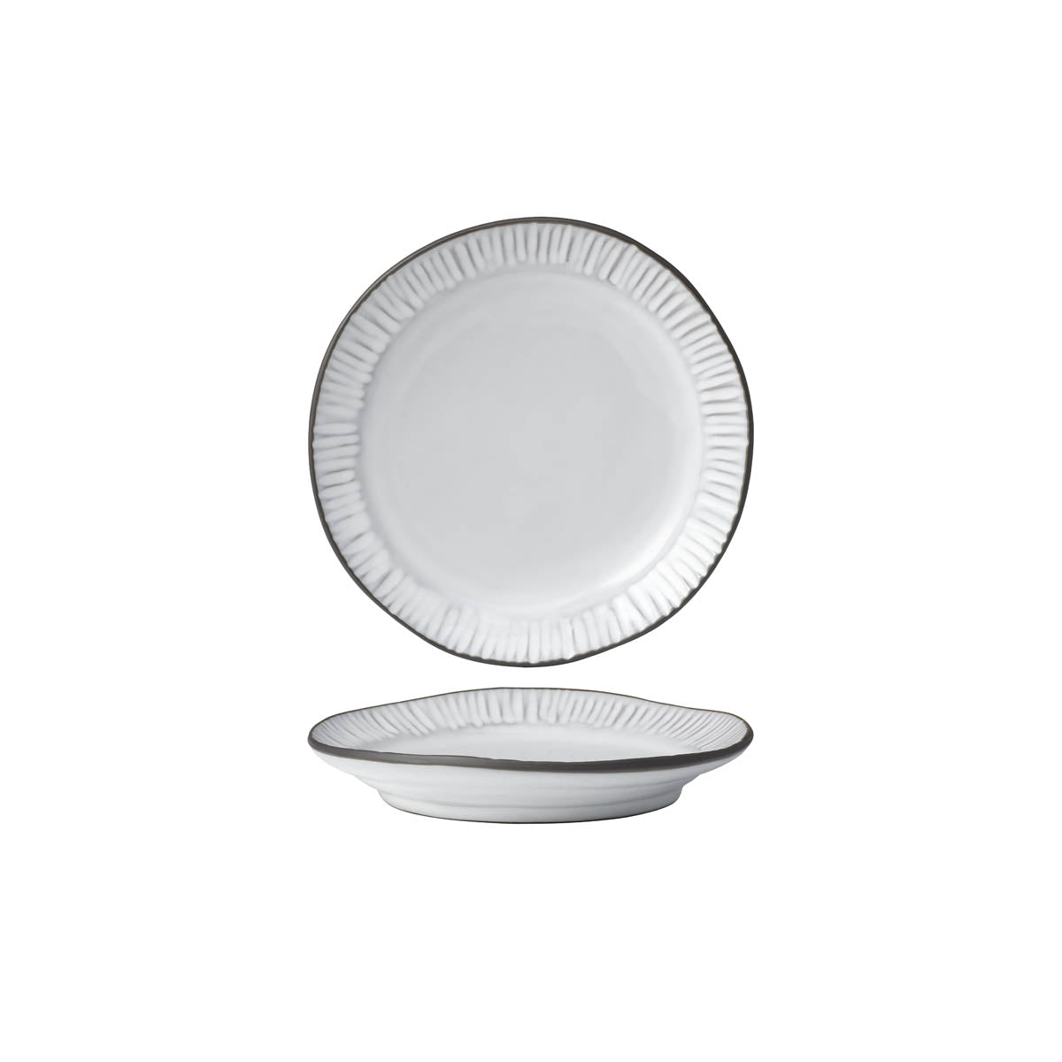907560 Tablekraft Tablekraft Linea Organics Plate W/Rim 180x33mm White Tomkin Australia Hospitality Supplies