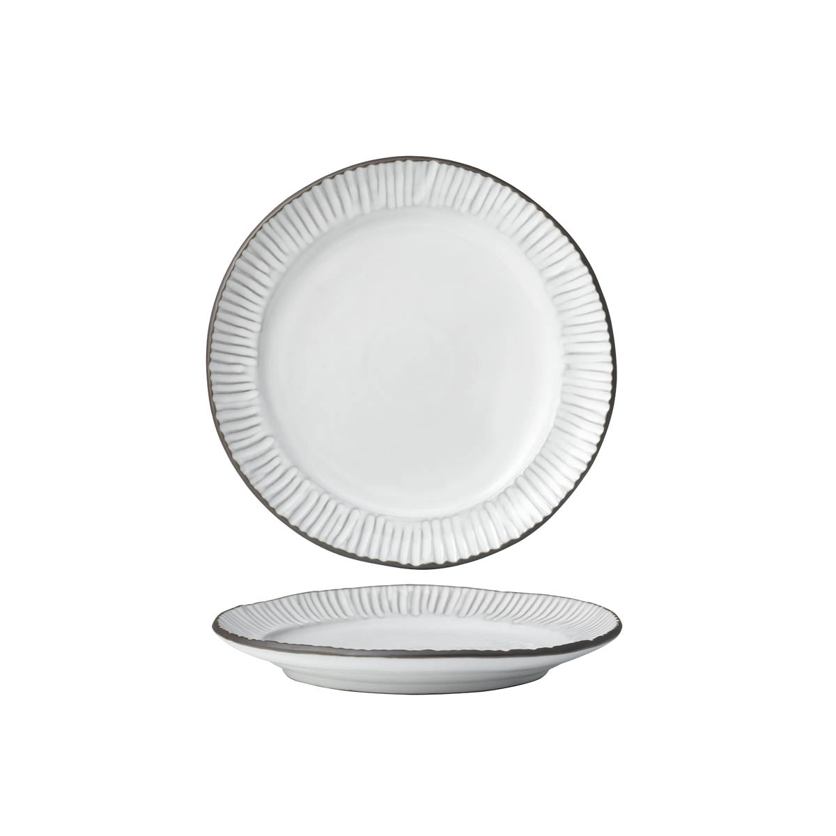 907562 Tablekraft Tablekraft Linea Organics Plate W/Rim 260x35mm White Tomkin Australia Hospitality Supplies