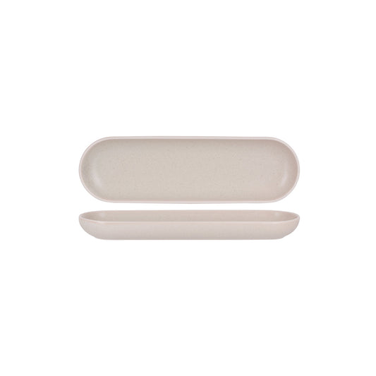 908224 Tablekraft Urban Sand Oval Plate 330x100mm Tomkin Australia Hospitality Supplies