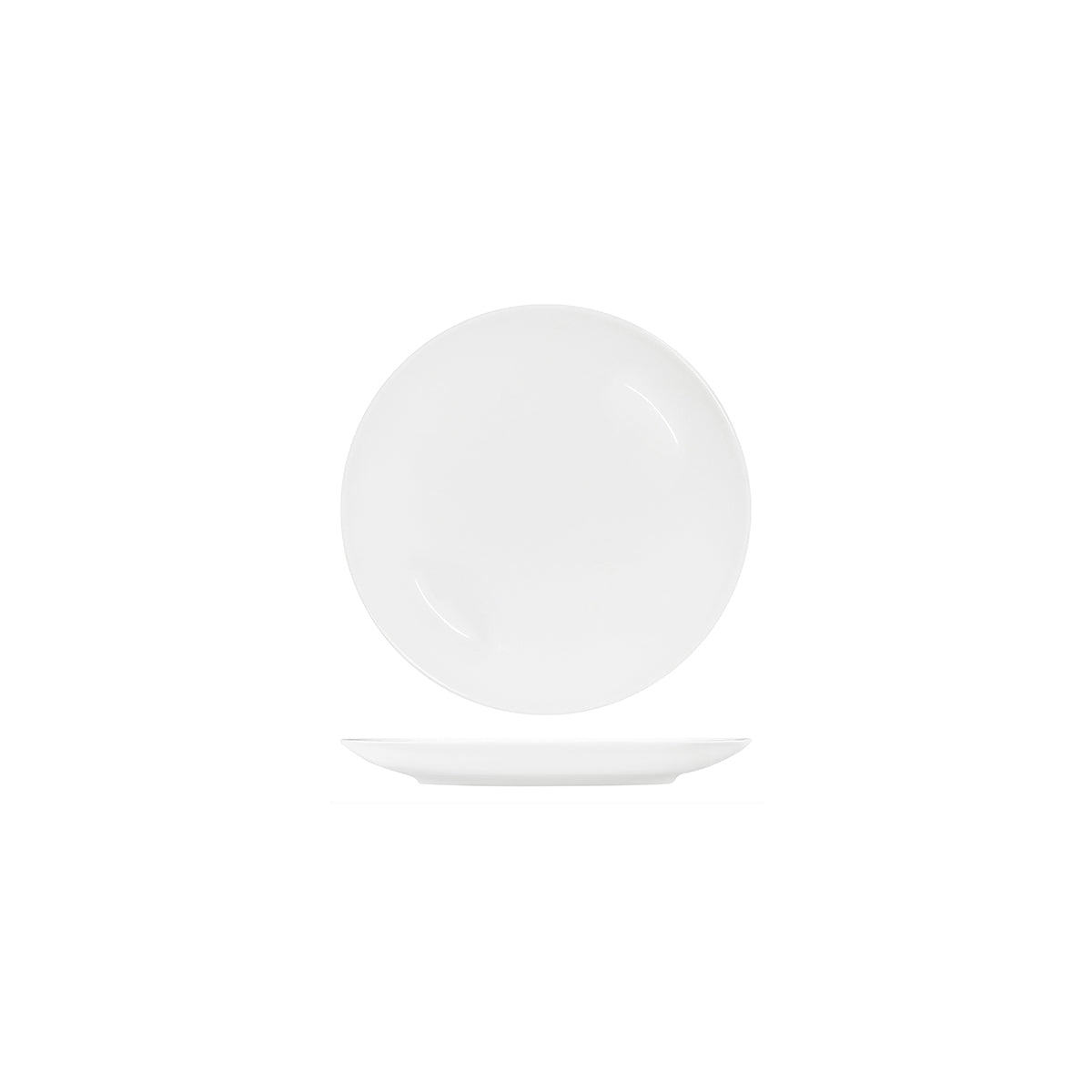 91012 Tablekraft Core White Round Coupe Plate 200mm Tomkin Australia Hospitality Supplies