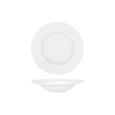 91058 Tablekraft Core White Pasta Plate Wide Rim 270mm Tomkin Australia Hospitality Supplies