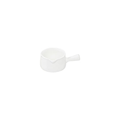 92043 Tablekraft Core White Sauce Dish with Handle 118x85mm Tomkin Australia Hospitality Supplies