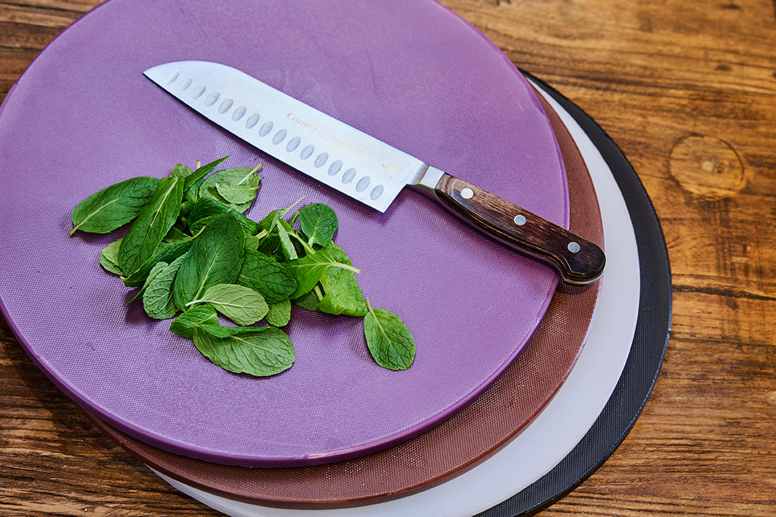 Cutting Board Polyethylene Round Brown 350x13mm