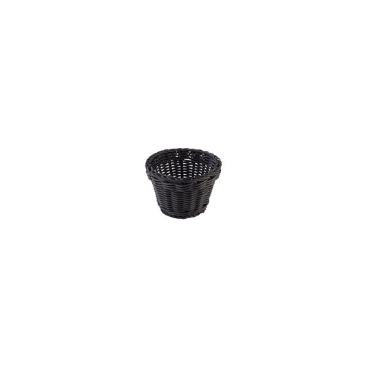 APS50622 APS APS Profi Line Basket Round Black 130x100mm Tomkin Australia Hospitality Supplies
