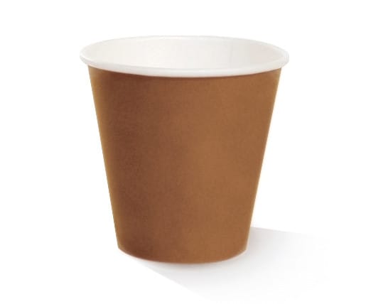 8 OZ PLA Coated SW Cup/Brown Print 90mm 1000pc/ctn