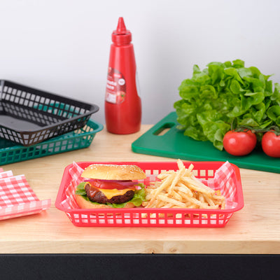 Coney Island Rectangular Basket Plastic Black 300x215mm