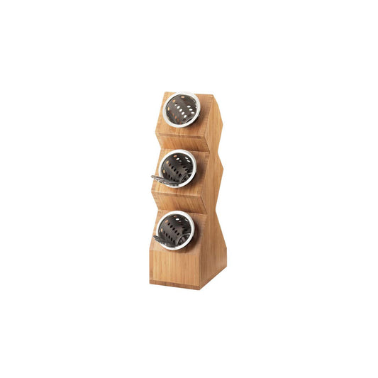 CM1016-3-60 Cal-Mil Bamboo 3 Cylinder Vertical Stand 159x241x578mm Tomkin Australia Hospitality Supplies
