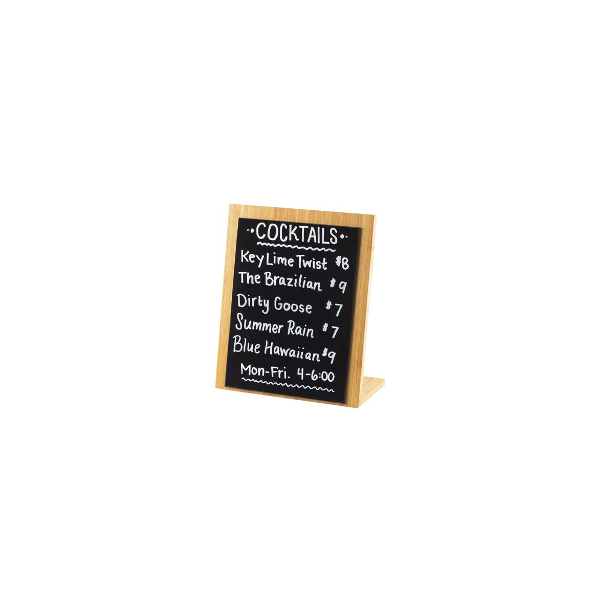 CM1103-811-12 Cal-Mil Bamboo Clip On Sign Holder 216x279mm Tomkin Australia Hospitality Supplies
