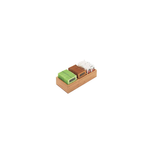 CM1246 Cal-Mil Bamboo 3 Section Packet Holder 241x114x57mm Tomkin Australia Hospitality Supplies