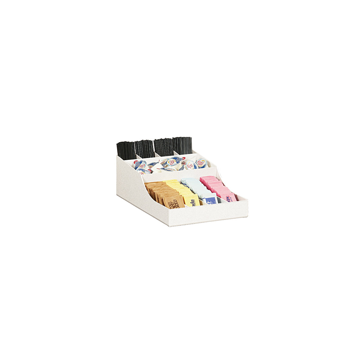 White Classic Coffee Condiment Organizer 203x305x102mm