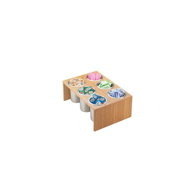 Bamboo 6 Compartment Cylinder Stand 406x279x152mm