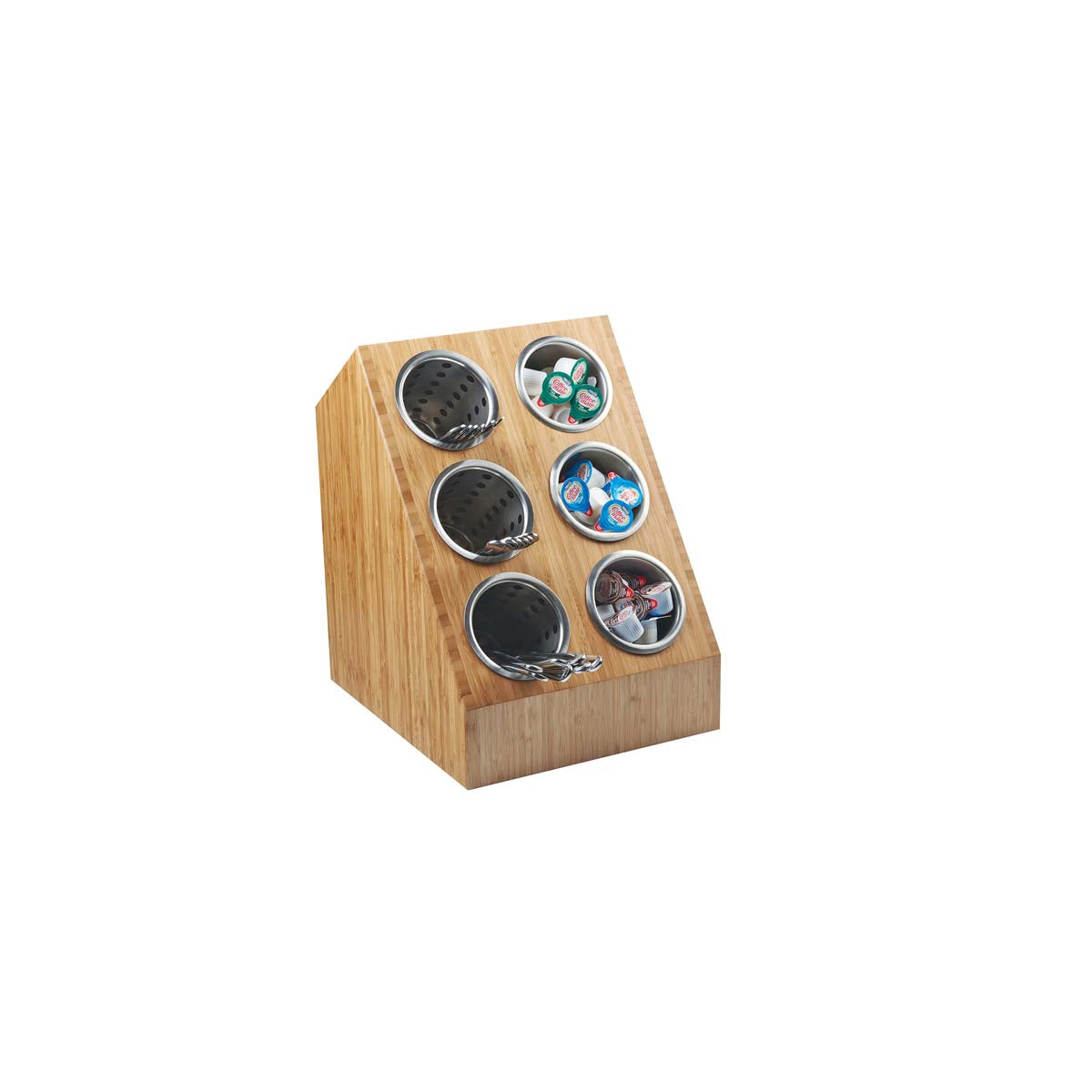 CM1426-60 Cal-Mil Bamboo 6 Compartment Vertical Stand 305x362x419mm Tomkin Australia Hospitality Supplies