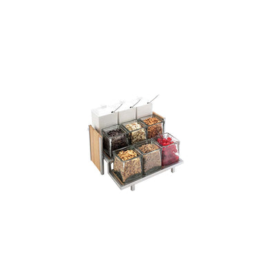 Bamboo Eco Modern 9 Jar Display Frame 349x349x178mm