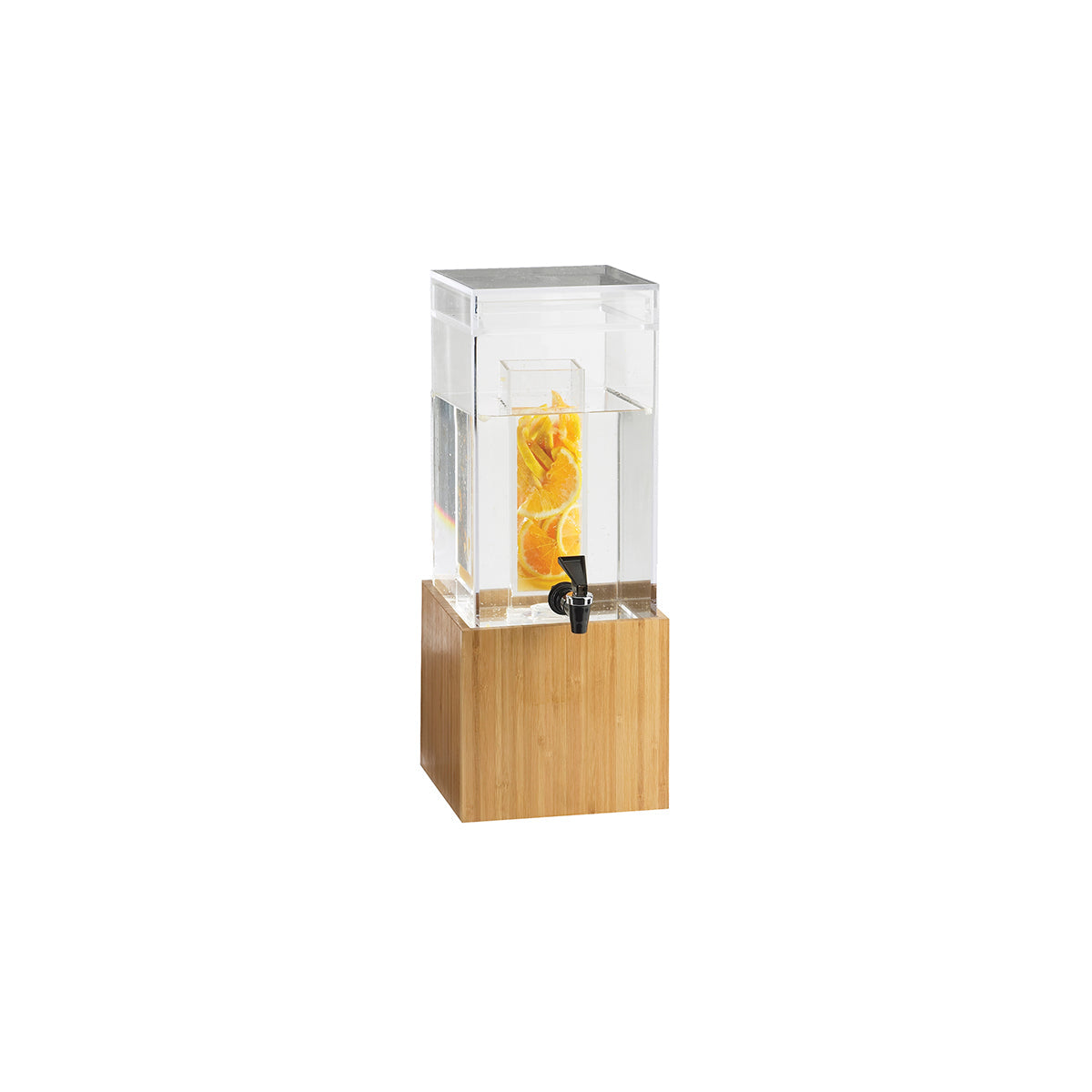 CM1527-1INF-60 Cal-Mil Bamboo Drink Dispenser with Infusion Chamber 210x248x451mm / 6.8Lt Tomkin Australia Hospitality Supplies