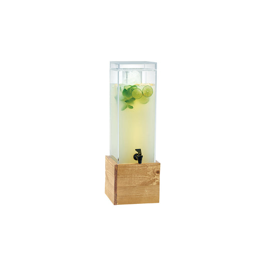CM1527-3INF-99 Cal-Mil Madera Drink Dispenser with Ice Chamber Infusion Chamber 216x216x679mm / 13.6Lt Tomkin Australia Hospitality Supplies
