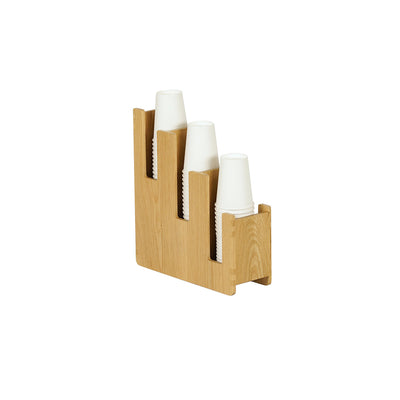 CM23187-21 Cal-Mil Sydney Oak Cup / Lid Organizer 127x406x305mm Tomkin Australia Hospitality Supplies