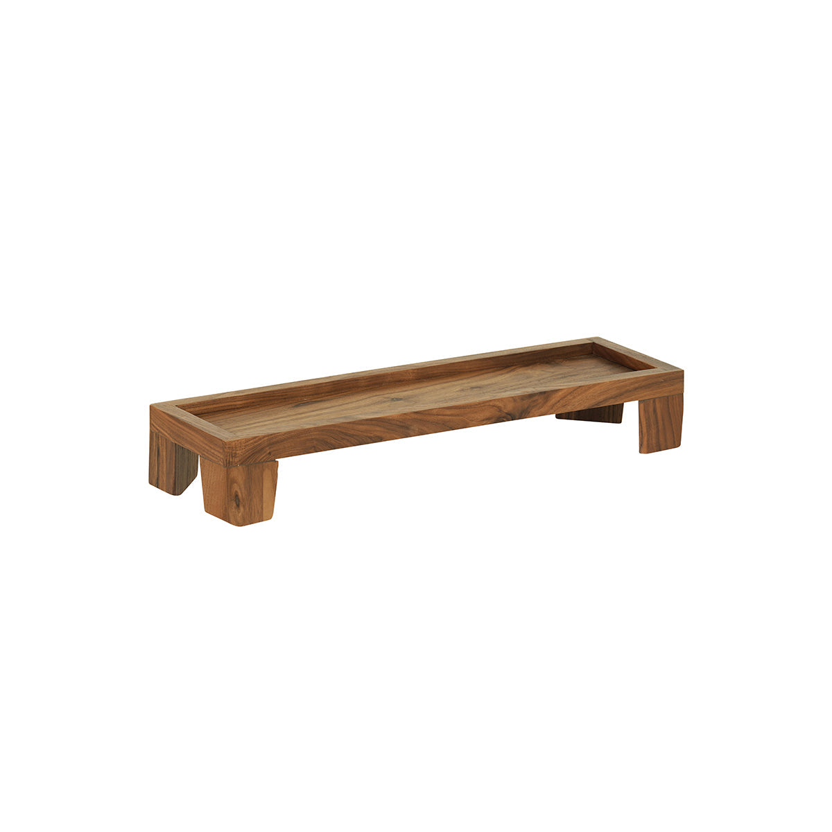 CM23602-3-78 Cal-Mil Sydney Walnut Taper Leg Risers 508x152x83mm Tomkin Australia Hospitality Supplies