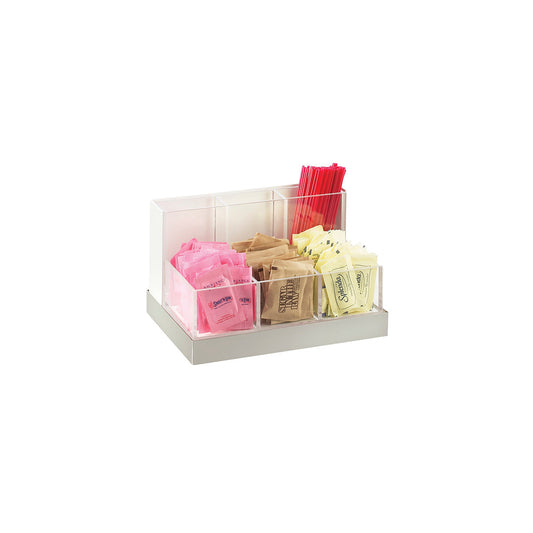CM3013-55 Cal-Mil Luxe 3 Compartment Condiment Holder 235x114x64mm Tomkin Australia Hospitality Supplies