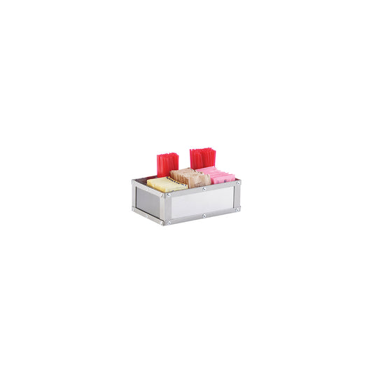 CM3398-55 Cal-Mil Urban Collection Condiment / Packet Caddy S/S 222x152x83mm Tomkin Australia Hospitality Supplies