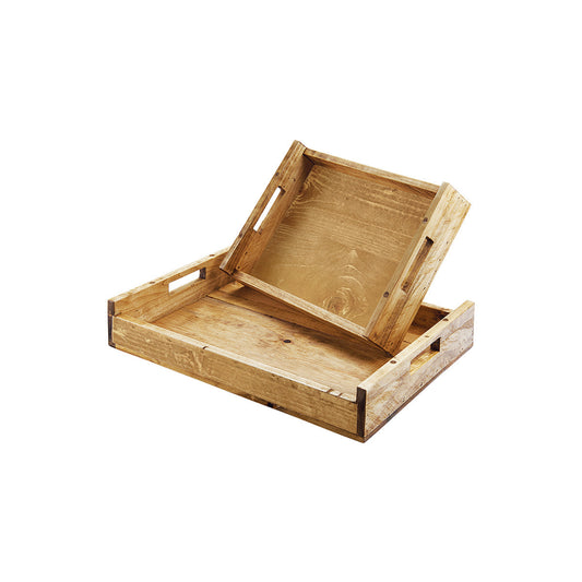 CM3454-1014-99 Cal-Mil Madera Tray with Handles 438x318x133mm Tomkin Australia Hospitality Supplies