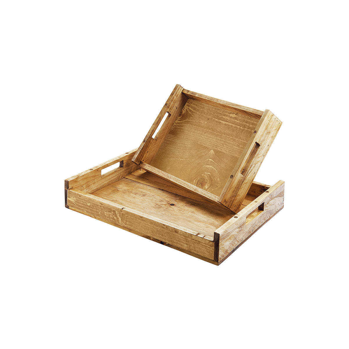 CM3454-1014-99 Cal-Mil Madera Tray with Handles 438x318x133mm Tomkin Australia Hospitality Supplies