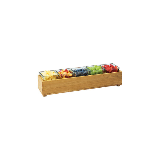 CM3682-205-99 Cal-Mil Madera Stacking Box 508x127x83mm Tomkin Australia Hospitality Supplies