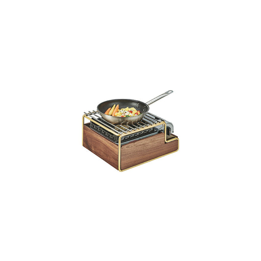 CM3712-46 Cal-Mil Mid-Century Brass Butane Stove Holder 362x324x184mm Tomkin Australia Hospitality Supplies