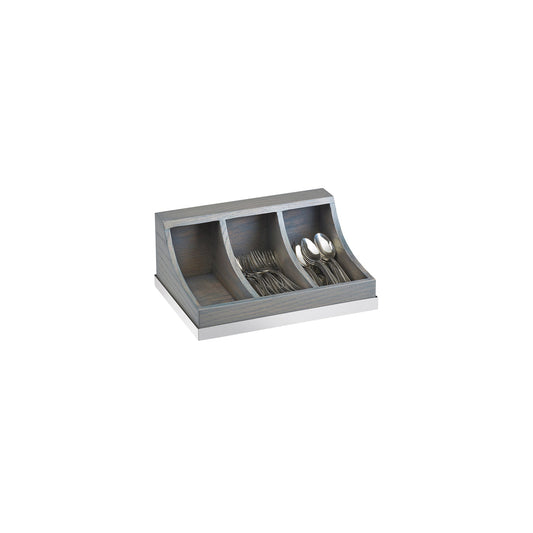 CM3802-83 Cal-Mil 3 Section Cutlery Tray 349x254x152mm Tomkin Australia Hospitality Supplies