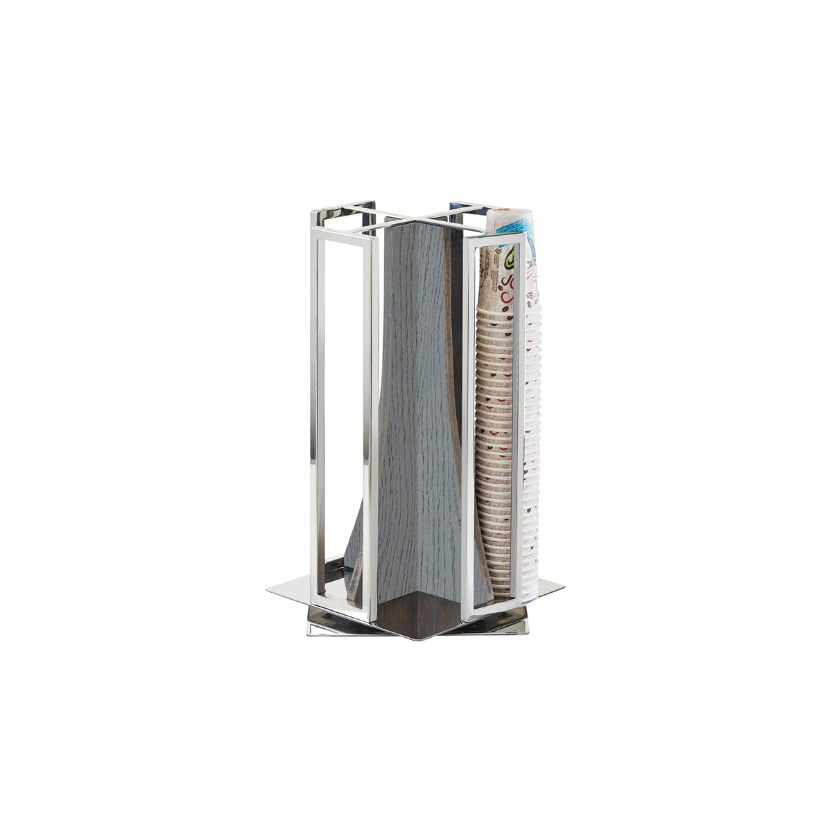 CM3803-83 Cal-Mil Revolving Cup/Lid Organsier 254x254x464mm Tomkin Australia Hospitality Supplies