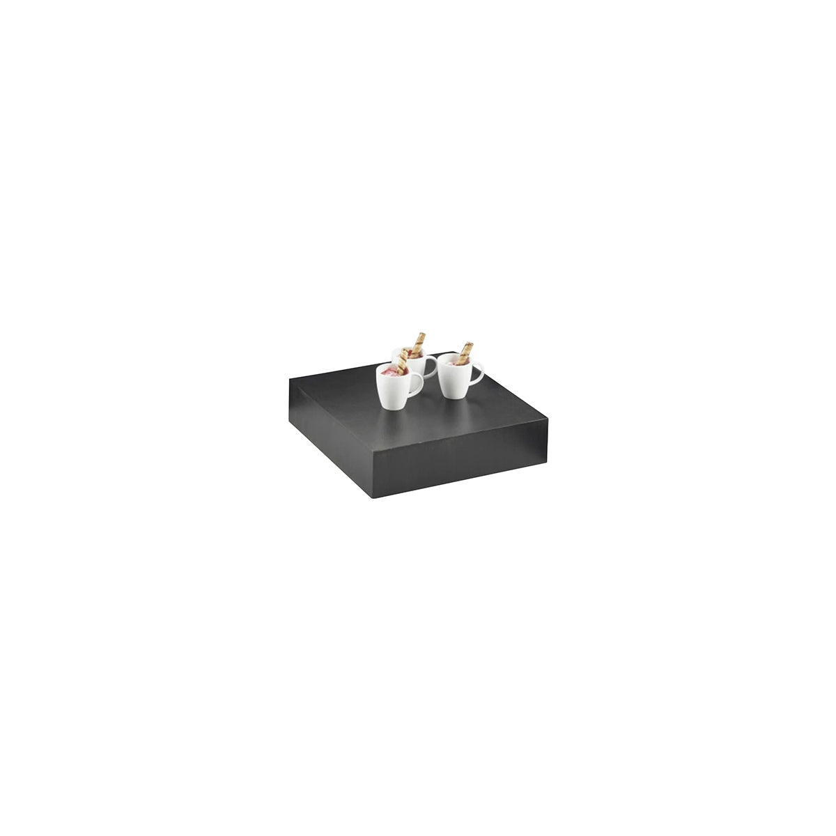 CM432-3-96 Cal-Mil Midnight Square Cube Riser 305x305x76mm Tomkin Australia Hospitality Supplies
