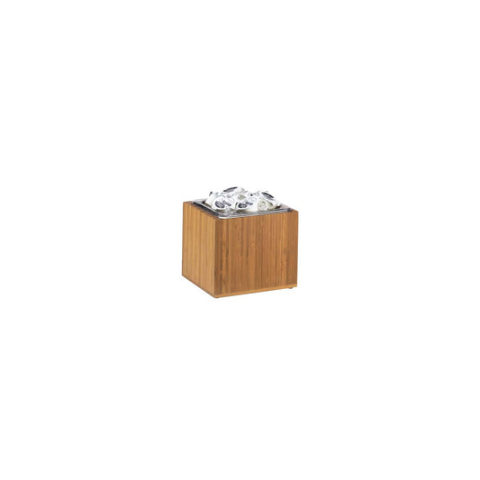 CM475-6-60 Cal-Mil Bamboo Ice Housing with Pan 152x178x165mm Tomkin Australia Hospitality Supplies