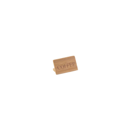 CM606-1 Cal-Mil Bamboo Drinks Sign Coffee 76x25x51mm Tomkin Australia Hospitality Supplies