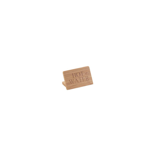 CM606-3 Cal-Mil Bamboo Drinks Sign Hot Water 76x25x51mm Tomkin Australia Hospitality Supplies