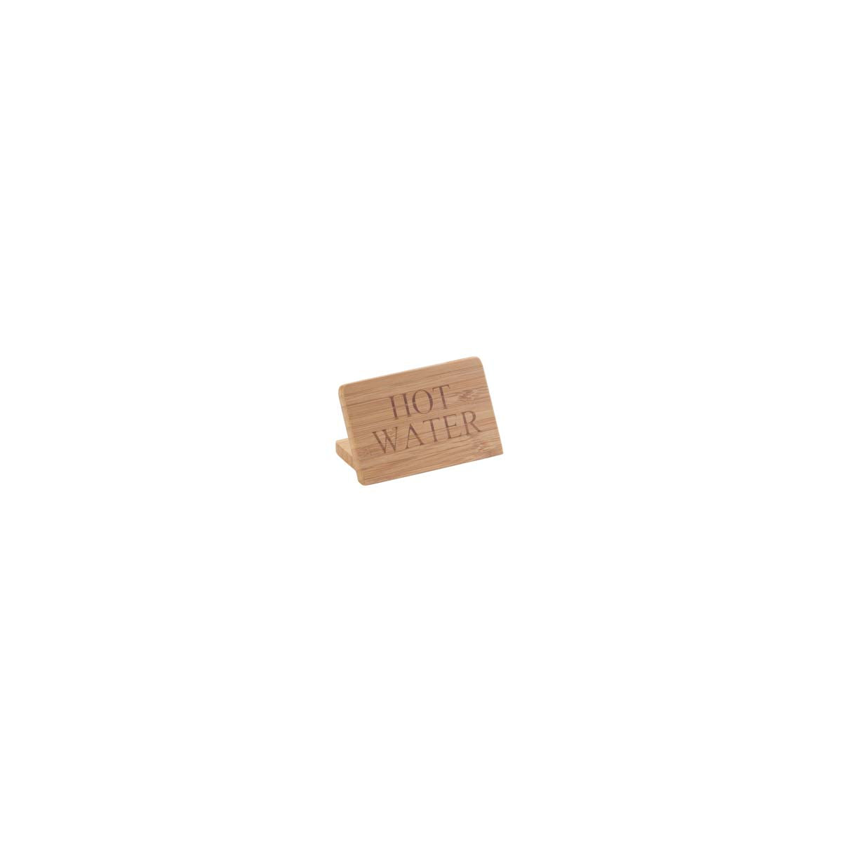CM606-3 Cal-Mil Bamboo Drinks Sign Hot Water 76x25x51mm Tomkin Australia Hospitality Supplies