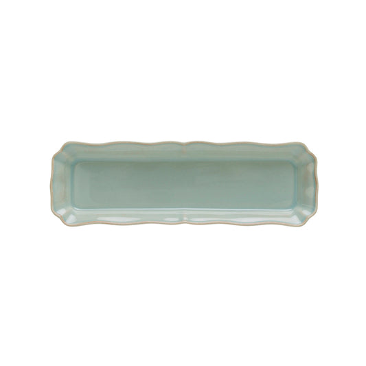 300067 Costa Nova Alentejo Turquoise Rectangular Tray 313x102mm Tomkin Australia Hospitality Supplies