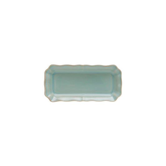 300068 Costa Nova Alentejo Turquoise Rectangular Tray 212x103mm Tomkin Australia Hospitality Supplies