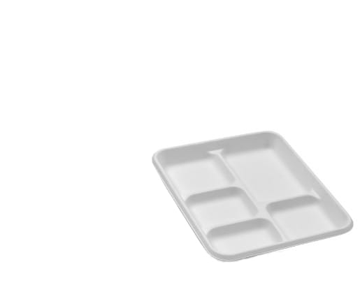 Sugarcane Platter/5 Compartments 500pc/ctn