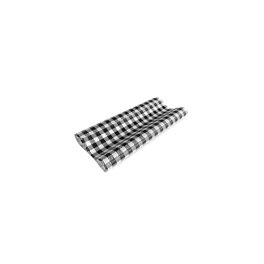 #Greaseproof Paper Gingham Black Half 190 x 150mm - 400/ream