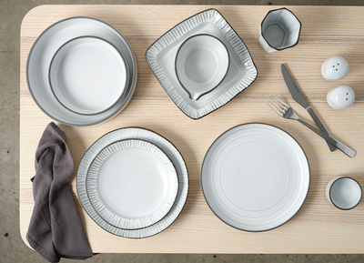 Tablekraft Linea Organics Deep Plate W/Rim 235x55mm White