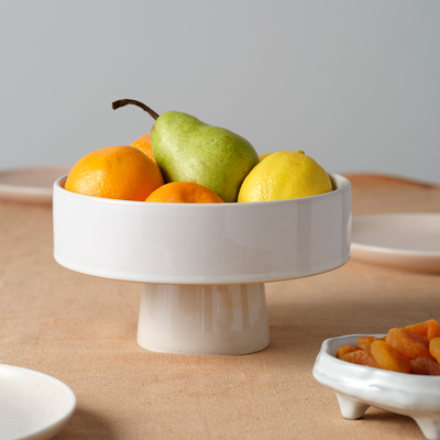Urban Serve Pedestal Deep Plate 200x115mm White