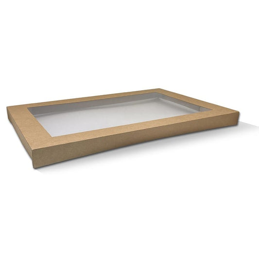 Kraft Catering tray Lid - Medium Plus--PET Window100/ctn