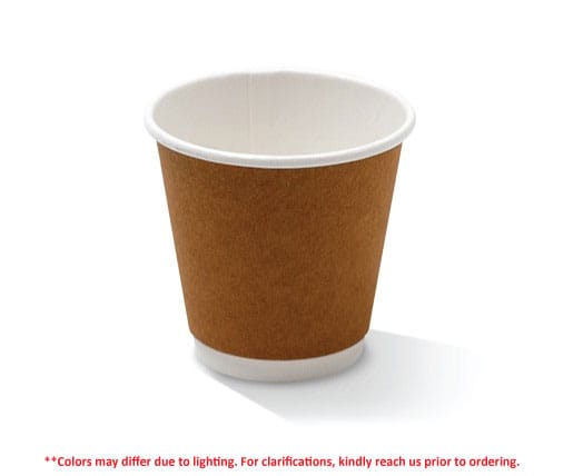 *8 oz PE Coated DW Cup/Kraft 90mm 500pc/ctn