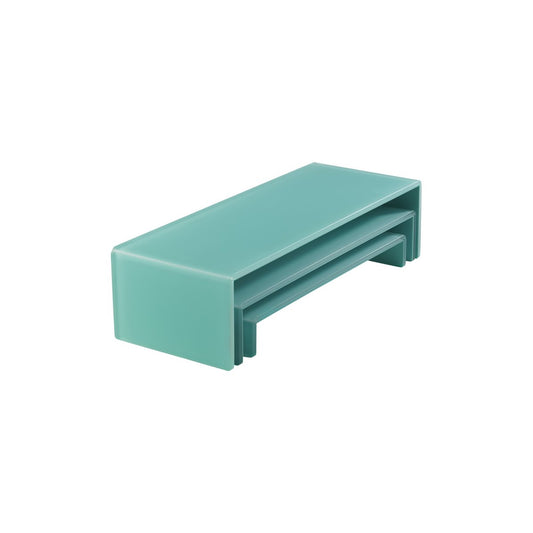 MLP115123 Mealplak 3 Tier Nesting Riser Set Lagoon 495/445/395x195mm Tomkin Australia Hospitality Supplies