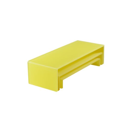 MLP115130 Mealplak 3 Tier Nesting Riser Set Lemon 495/445/395x195mm Tomkin Australia Hospitality Supplies