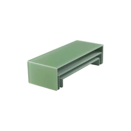 MLP116786 Mealplak 3 Tier Nesting Riser Set Khaki 495/445/395x195mm Tomkin Australia Hospitality Supplies