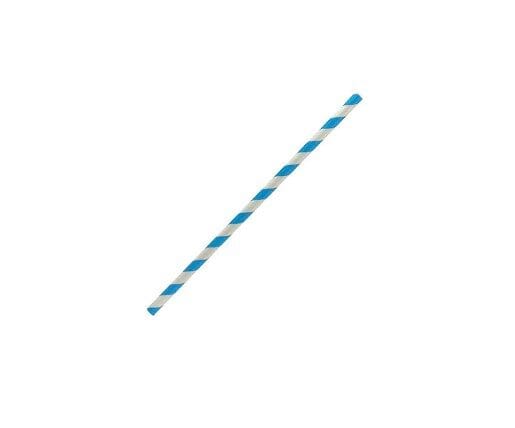 PAPER STRAW Cocktail - blue stripe 2500pc/ctn