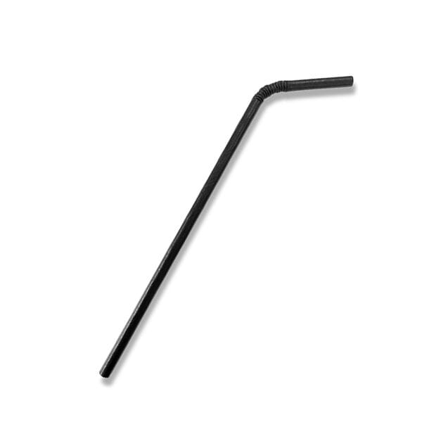 Paper Straw Flexi - All Black 2500pc/ctn