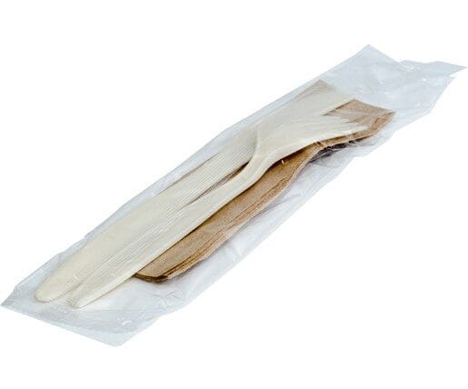 CPLA ForK/Knife/Napkin 6.5'' Set,250set/ctn