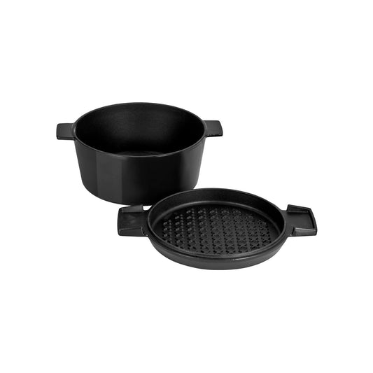 SR42371 Stanley Rogers Cast Iron French Oven Onyx 240mm  Tomkin Australia Hospitality Supplies