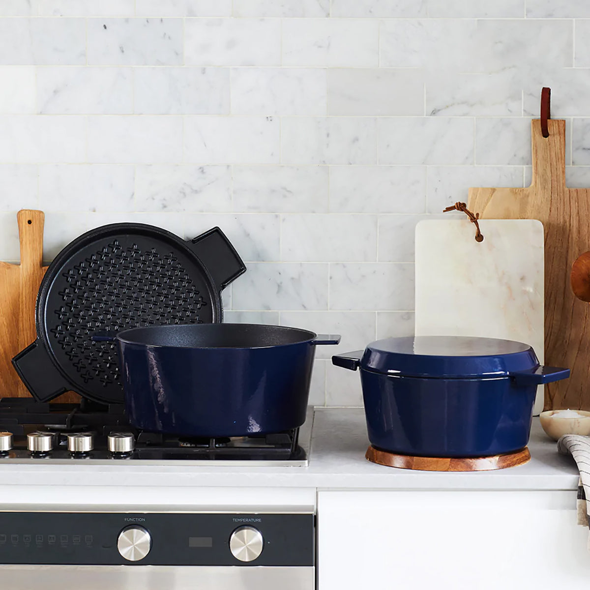 Cast Iron French Oven Mid Blue 240mm